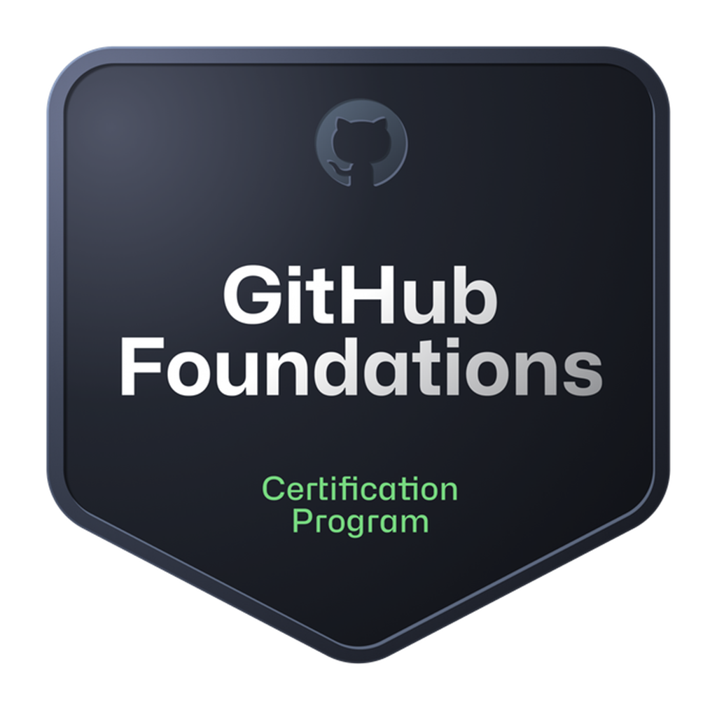 GitHub Foundations certification badge
